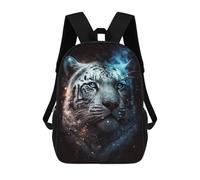 sinyumoney Cosmic Tiger Portrait-1 Mochilas Infantiles Mochila Escolar Impresa En 3D Para Niños Mochilas De Viaje Bolsas Para Libros Para Niños 17inch Mochila Escolar