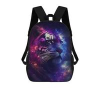 sinyumoney Cosmic Tiger Portrait-11 Mochila Para Niños, Adolescentes Y Estudiantes, Mochilas Para Niñas, Mochilas Para Niños Pequeños, Primaria Y Secundaria 17inch