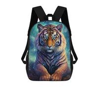 sinyumoney Cosmic Tiger Portrait-13 Mochila Escolar Infantil, Mochilas Impresas En 3D, Mochilas Escolares De Moda Para Niños De Primaria Y Secundaria 17inch
