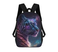sinyumoney Cosmic Tiger Portrait-27 Mochila Escolar Infantil De 17 Pulgadas, Impresa En 3D, Estilo Casual, Para Niños, Ideal Para Viajes, Como Mochila Escolar O Para Llevar Libros.