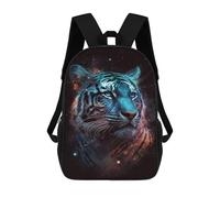 sinyumoney Cosmic Tiger Portrait-29 Mochila Escolar Impresa En 3D 17inch Mochila Escolar Infantil Mochilas De Viaje Mochila Informal De Moda Para Niños Y Estudiantes