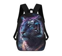 sinyumoney Cosmic Tiger Portrait-7 Mochila Infantil De 17 Pulgadas, Mochila Escolar Con Estampado 3D De Dibujos Animados Para Niños Y Adolescentes.