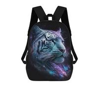 sinyumoney Cosmic Tiger Portrait Print-1 Mochila Infantil De 17 Pulgadas, Mochila Escolar Con Estampado 3D De Dibujos Animados Para Niños Y Adolescentes.