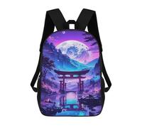 sinyumoney Cosmic Torii Gate Glow Mochila Escolar Infantil De 17 Pulgadas, Mochila Escolar Impresa En 3D Para Niños De Primaria Y Secundaria