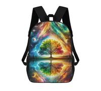 sinyumoney Cosmic Tree of Life Mochila Escolar Para Niños Con Impresión 3D, Mochila Moderna Para Niños Y Niñas, Mochila Informal Para Estudiantes. 17inch
