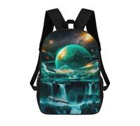 sinyumoney Cosmic Waterfalls Mochila Escolar Para Niñas 17inch Mochila Informal Ligera Para Niños Y Niñas, Ideal Para Estudiantes De Secundaria