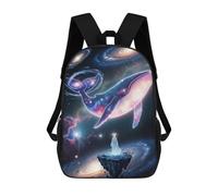 sinyumoney Cosmic Whale Angelic Figure Mochila De Moda Para Papelería, Impermeable, Estilo Casual, Para Hombres Y Mujeres 17inch