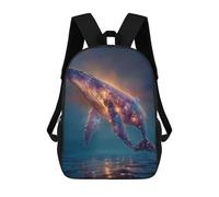 sinyumoney Cosmic Whale in Ocean Mochila Escolar Infantil De 17 Pulgadas, Mochila Escolar Impresa En 3D Para Niños De Primaria Y Secundaria