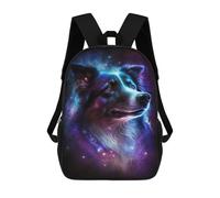 sinyumoney Cosmic Wolf Art Print-1 Mochilas Para Niños 17inch Mochila Escolar Mochila Escolar Impresa En 3D Para Niños De Primaria Y Secundaria