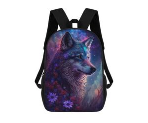 sinyumoney Cosmic Wolf Fantasy Art Mochila Escolar Resistente Al Agua, Mochila De Viaje, Bolsa Para Computadora - Perfecta Para Viajes, Trabajo Y Uso Diario 17inch