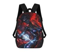 sinyumoney Cosmic Wolf Girl Mochila Escolar Informal Para El Día A Día, Para La Escuela, El Trabajo Y Los Viajes Para Hombres, Mujeres Y Adolescentes. 17inch