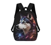 sinyumoney Cosmic Wolf Portrait-11 Mochila Escolar De Moda, Mochila Para Material Escolar, Mochila Impermeable Informal Para Hombres/mujeres 17inch