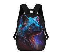 sinyumoney Cosmic Wolf Portrait-24 Mochila Escolar Informal Para El Día A Día, Para La Escuela, El Trabajo Y Los Viajes Para Hombres, Mujeres Y Adolescentes. 17inch