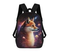 sinyumoney Cosmic Wolf Portrait-44 Mochila Escolar Infantil De 17 Pulgadas, Impresa En 3D, Estilo Casual, Para Niños, Ideal Para Viajes, Como Mochila Escolar O Para Llevar Libros.