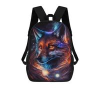 sinyumoney Cosmic Wolf Portrait-52 Mochila Escolar Impresa En 3D 17inch Mochila Escolar Infantil Mochilas De Viaje Mochila Informal De Moda Para Niños Y Estudiantes