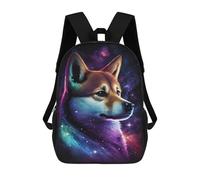 sinyumoney Cosmic Wolf Portrait Art Print-1 Mochila Escolar Infantil De 17 Pulgadas Con Estampado 3D De Películas De Anime Para Niños, Mochila De Viaje, Mochila Escolar Infantil