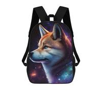 sinyumoney Cosmic Wolf Portrait Art Print Mochila Escolar Secundaria Informal Para Viajes, Mochilas Para La Escuela Secundaria, Para Acampar, Aventuras Al Aire Libre Y Viajes Diarios 17inch
