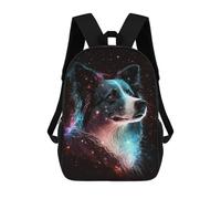 sinyumoney Cosmic Wolf Portrait Print Mochila Escolar Impresa En 3D 17inch Mochila Escolar Infantil Mochilas De Viaje Mochila Informal De Moda Para Niños Y Estudiantes
