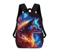 sinyumoney Cosmic Wolf Wallpaper Mochila Escolar Infantil Impresa En 3D Para Niños, Mochila De Viaje De Alta Capacidad, Mochilas Para Libros De 17 Pulgadas Para Niños
