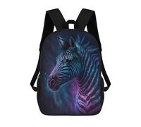 sinyumoney Cosmic Zebra Art Print-11 Mochila Escolar Infantil Impresa En 3D Para Niños, Mochila De Viaje De Alta Capacidad, Mochilas Para Libros De 17 Pulgadas Para Niños