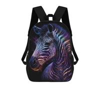 sinyumoney Cosmic Zebra Art Print Mochila Escolar/para Ordenador Portátil Para Colegio/trabajo/viajes Para Camping, Aventuras Al Aire Libre Y Viajes Diarios 17inch