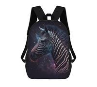 sinyumoney Cosmic Zebra Portrait Mochilas Escolares De Moda Para Papelería, Impermeables, Informales, Para Hombres, Mujeres Y Adolescentes 17inch