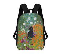 sinyumoney Cottage Garden with Cat Mochila Escolar Infantil Impresa En 3D Para Niños, Mochilas De Viaje De Alta Capacidad, Bolsas Para Libros, Mochila Escolar Infantil 17inch