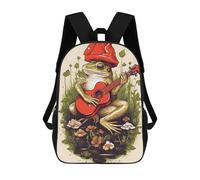 sinyumoney Cottagecore Frog Guitar Mochila Escolar Para Computadora Para La Escuela/trabajo/viajes Para Niñas, Adolescentes 17inch