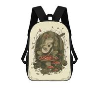 sinyumoney Cottagecore Frog Musician Mochila Escolar Para La Escuela Secundaria, Preparatoria, Universidad, Viajes Para Niñas, Niños Y Adolescentes 17inch