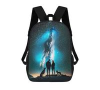sinyumoney Couple And Dogs Travelers Mochila Escolar Impresa En 3D Para Niños 17inch Mochilas Para Niños Y Niñas, Mochilas Escolares Para Niños, Mochilas De Viaje