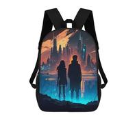 sinyumoney Couple Night City Life Mochila Escolar, Mochila Informal, Mochila De Día, Mochila Escolar, De Trabajo, De Viaje Para Niñas, Adolescentes 17inch