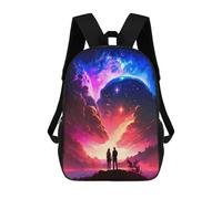 sinyumoney Couple Of Vibrant Universe Mochila Escolar Para Niños Con Impresión 3D, Mochila Moderna Para Niños Y Niñas, Mochila Informal Para Estudiantes. 17inch