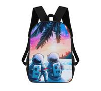 sinyumoney Couple Romantic Astronaut Mochilas Para Niños, Mochilas Escolares Personalizadas En 3D Para Niños Y Niñas, Mochilas Escolares Grandes, Mochilas Informales Para El Día A Día 17inch