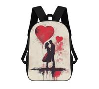 sinyumoney Couple with Heart Balloons Mochila Escolar, Mochila Para Portátil, Mochila Unisex Informal Para La Escuela/trabajo/viajes 17inch
