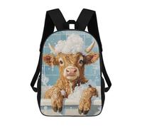 sinyumoney Cow in A Bubble Bath Mochila Escolar, Mochila De Negocios, Mochila Impermeable Para Libros Para Hombres, Mujeres Y Adolescentes 17inch