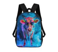 sinyumoney Cow In Colorful Paint Mochila Escolar Infantil Impresa En 3D Para Niños, Mochilas De Viaje De Alta Capacidad, Bolsas Para Libros, Mochila Escolar Infantil 17inch
