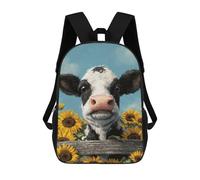 sinyumoney Cow with Sunflowers-1 Mochilas Infantiles Mochila Escolar Impresa En 3D Para Niños Mochilas De Viaje Bolsas Para Libros Para Niños 17inch Mochila Escolar