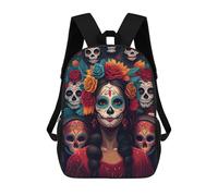 sinyumoney Cowboy Breaking The Horse - Mochila escolar de trabajo para laptop, mochila para camping, aventuras al aire libre y viajes diarios, Celebrando a los difuntos, 17"