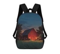 sinyumoney Cozy Barn Under Starry Sky Mochilas Infantiles Impresas En 3D Para Niños. Mochilas De Viaje De Moda Para Niños. Mochila Escolar Para Estudiantes De Primaria Y Secundaria.