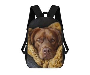 sinyumoney Cozy Brown Labrador Retriever Portrait Mochila Escolar Impermeable Para Viajes, Mochila Para Ordenador Portátil, Ideal Para Acampar, Aventuras Al Aire Libre Y Viajes Diarios 17inch