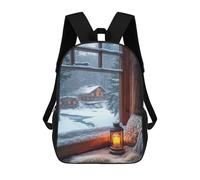 sinyumoney Cozy Cabin Window View Mochila Escolar/de Negocios, Resistente, Para Portátil, Para La Escuela/trabajo/viajes 17inch