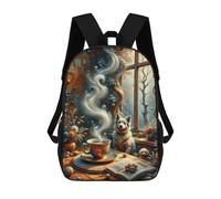 sinyumoney Cozy Coffee Moment with Puppies 17inch Mochilas Escolares Impresas En 3D, Mochilas Escolares De Moda Para Niños De Primaria Y Secundaria