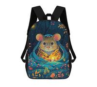 sinyumoney Cozy Mouse in Forest Mochilas Para Niños 17inch Mochila Escolar Mochila Escolar Impresa En 3D Para Niños De Primaria Y Secundaria