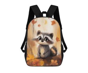 sinyumoney Cozy Raccoon in Autumn Mochila Escolar Para Computadora Para La Escuela/trabajo/viajes Para Niñas, Adolescentes 17inch