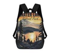 sinyumoney Crater Lake National Park Sunset Mochila Escolar Infantil Impresa En 3D Para Niños, Mochilas De Viaje De Alta Capacidad, Bolsas Para Libros, Mochila Escolar Infantil 17inch