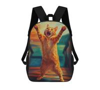 sinyumoney Crazy Cat Mochila Escolar Mochila De Día Mochila De Negocios Mochila Impermeable Para Libros Para Hombres/mujeres 17inch