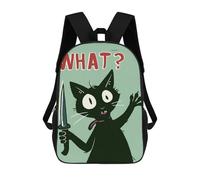 sinyumoney Crazy Cat Mochila Escolar Resistente Al Agua, Mochila De Viaje, Bolsa Para Computadora Para Campus, Viajes Al Aire Libre, Deportes 17inch