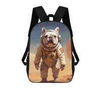 sinyumoney Cream French Bulldog Mars Mochila Escolar Impresa En 3D Para Niños Y Niñas, Mochila Escolar, Mochila De Viaje Para Niños 17inch