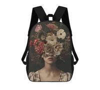 sinyumoney Creative Floral Woman Mochilas Escolares Para Niños Y Niñas, Mochilas Deportivas Informales Para Primaria, Mochilas De Gran Capacidad Para Libros 17inch