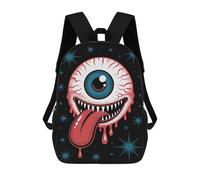 sinyumoney Creepy Eyeball Monster with Tongue Mochila Escolar Infantil De Moda Informal Mochilas Infantiles Impresas En 3D Mochila Grande Para Niño 17inch